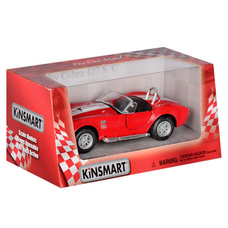 Дитяча колекційна машинка SHELBY COBRA KT5322W інерційна