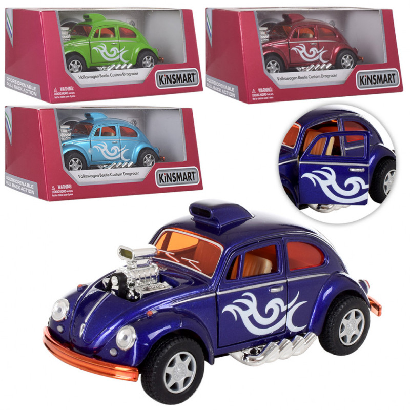 Дитяча колекційна машинка BEETLE CUSTOM KT5405W інерційна
