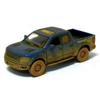 Дитяча модель машинки пікап Ford F-150 SVT Raptor-Supercrew Muddy Kinsmart KT5365WY інерційна, 1:46  Blue (KT5365WY(Blue))
