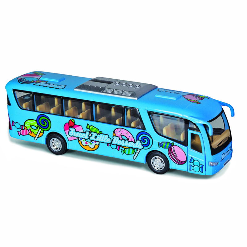 Машинка металева інерційна Автобус DESSERT Kinsmart KS7103W 1:65