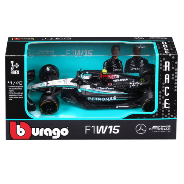 Колекційна автомодель Mercedes-AMG F1 W15 Performance (2024) Bburago 18-38208, 1:43 масштаб (18-38208)
