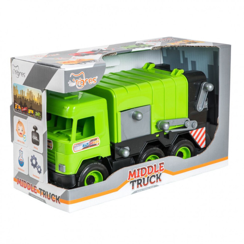 Игрушечное авто мусоровоз "Middle truck" 39484 с контейнером