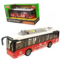 Игрушечный троллейбус 7949AB АВТОПРОМ  со звуковыми эффектами