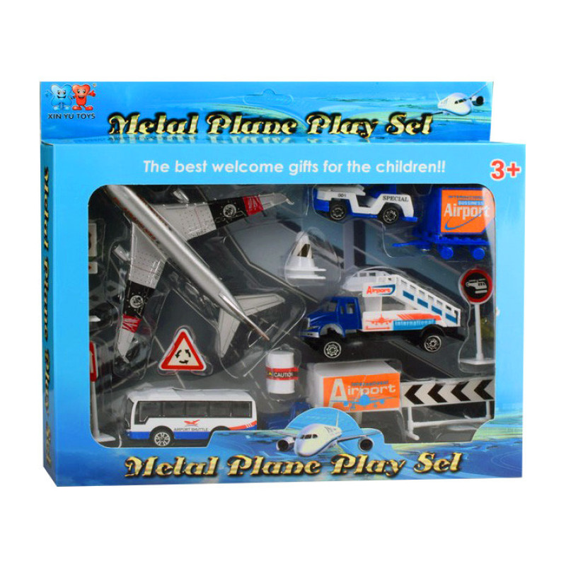 Игрушечный аэропорт XY318 самолет 13 см, транспорт, дорожние знаки