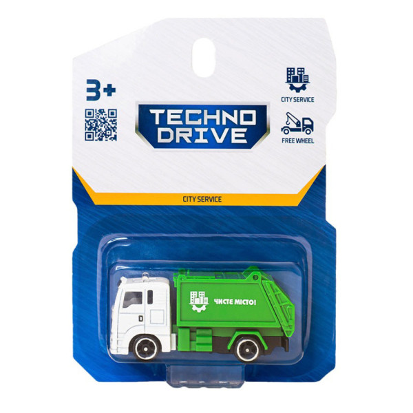 Автомодель дитяча Сміттєвоз TechnoDrive 250241CG-2 масштаб 1:64 (250421CG-2)