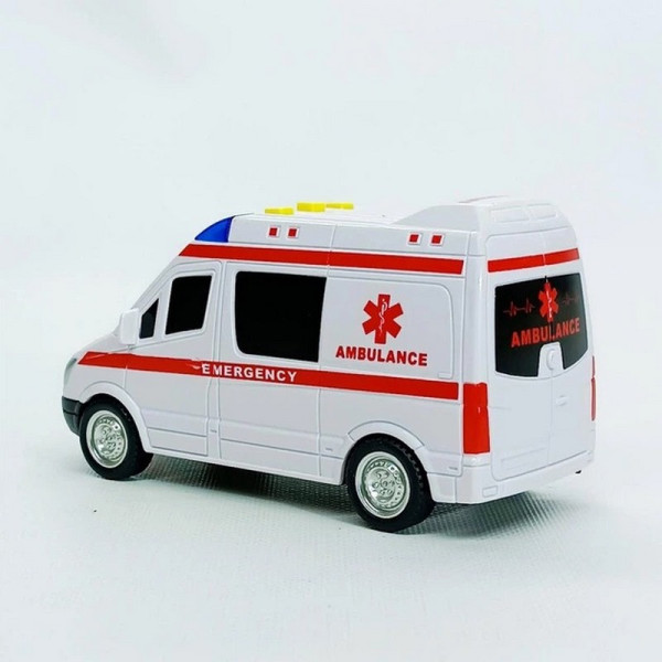 Дитяча автомодель "Швидка допомога" 7994, 17х7 см, звукові та світлові ефекти (7994)