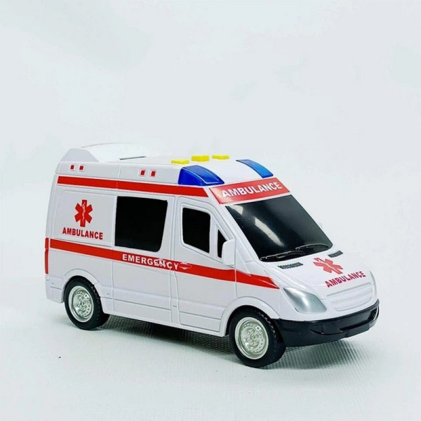 Дитяча автомодель "Швидка допомога" 7994, 17х7 см, звукові та світлові ефекти (7994)