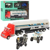 Детский игровой набор трейлер с мотоциклами 99A2-11, 4 транспорта в наборе Детский игровой набор трейлер с мотоциклами 99A2-11, 4 транспорта в наборе