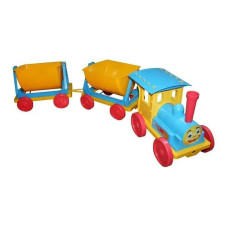 Поїзд-конструктор 013118/1 блакитний 2 прицепа (013118/1)