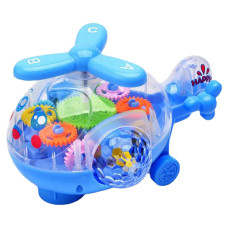 Вертоліт музичний QF05-1, кольорові внутрішні деталі Синій (QF05-1(Blue))