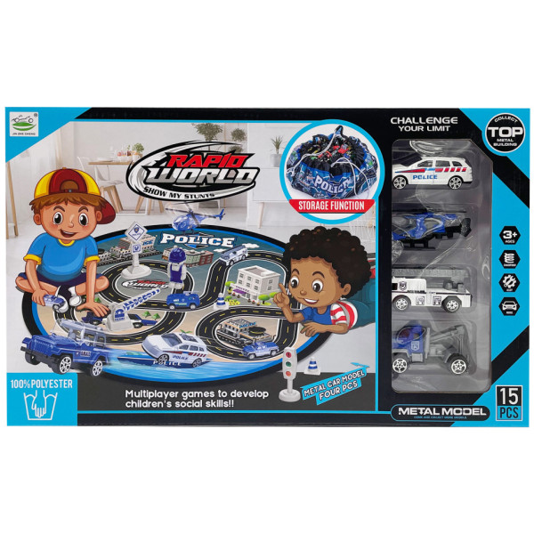 Іграшковий набір "Police" 6688-153C, машинки, збирається в мішок (6688-153C)