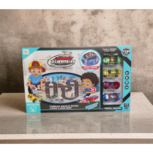 Іграшковий набір "Rapid World" 6688-153A, машинки, збирається в мішок (6688-153A)