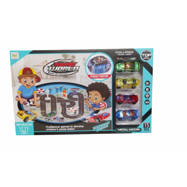 Іграшковий набір "Rapid World" 6688-153A, машинки, збирається в мішок (6688-153A)