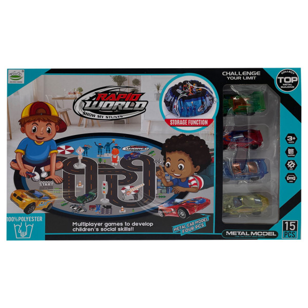 Іграшковий набір "Rapid World" 6688-153A, машинки, збирається в мішок (6688-153A)