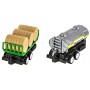 Игровой набор трактор-бульдозер инерционный 9970-40A 17 см, 2 прицепа
