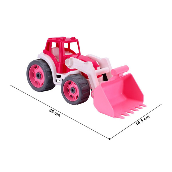 Дитяча іграшка Трактор 8195TXK з ковшем, рожевий (8195TXK)