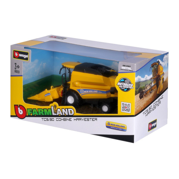 Автомодель комбайн Зернозбиральний "New Holland TC5.90" Bburago 18-31722 (1:24) (18-31722)
