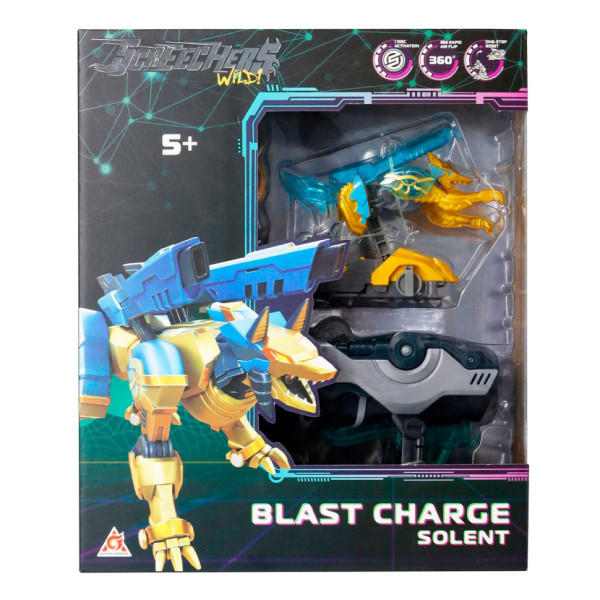 Дитячий ігровий набір S5 L1 СОЛЕНТ Screechers Wild! EU686114 запускач-бластер, машинка-трансформер (EU686114)