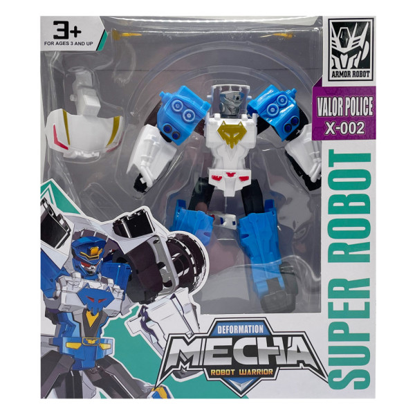 Ігровий набір з роботом-трансформером KKR-12 з безпечних матеріалів Вид 2 (KKR-12(Blue))