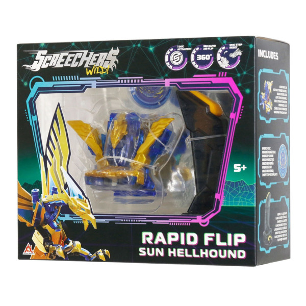 Ігровий набір "S5 L0.5 Сан Хелхаунд" Screechers Wild! EU686104B запускач, машинка-трансформер (EU686104B)