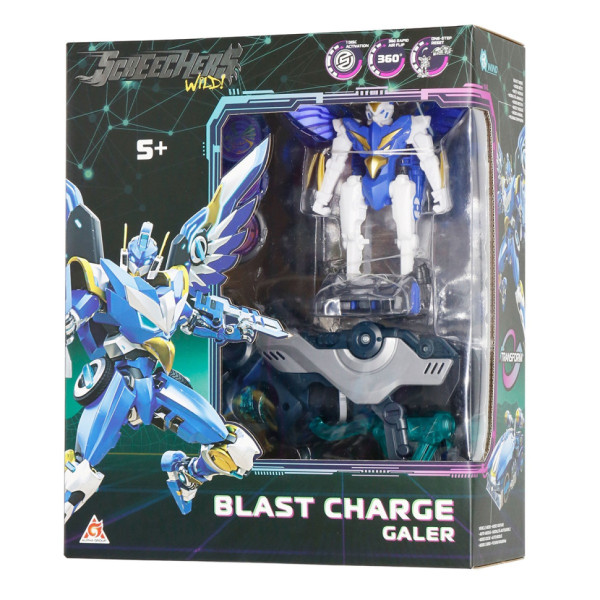 Дитячий ігровий набір S5 L1 ГАЛЕР Screechers Wild! EU686111 запускач-бластер, машинка-трансформер (EU686111)