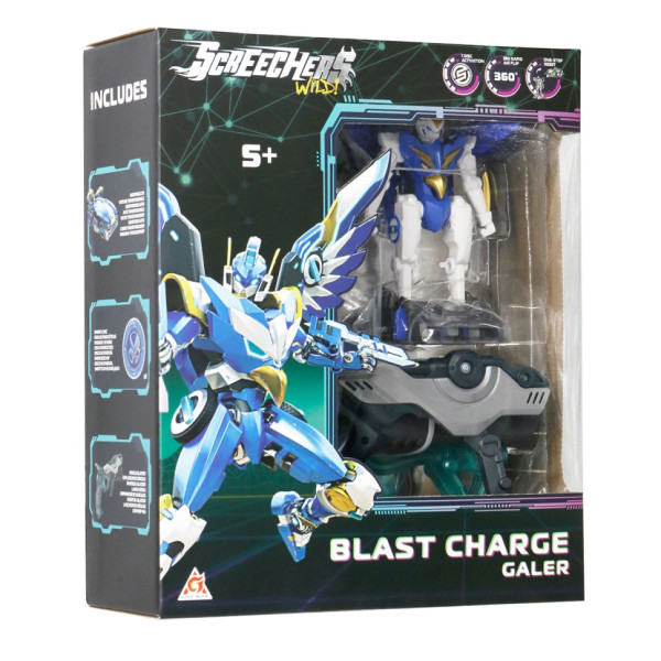 Дитячий ігровий набір S5 L1 ГАЛЕР Screechers Wild! EU686111 запускач-бластер, машинка-трансформер (EU686111)