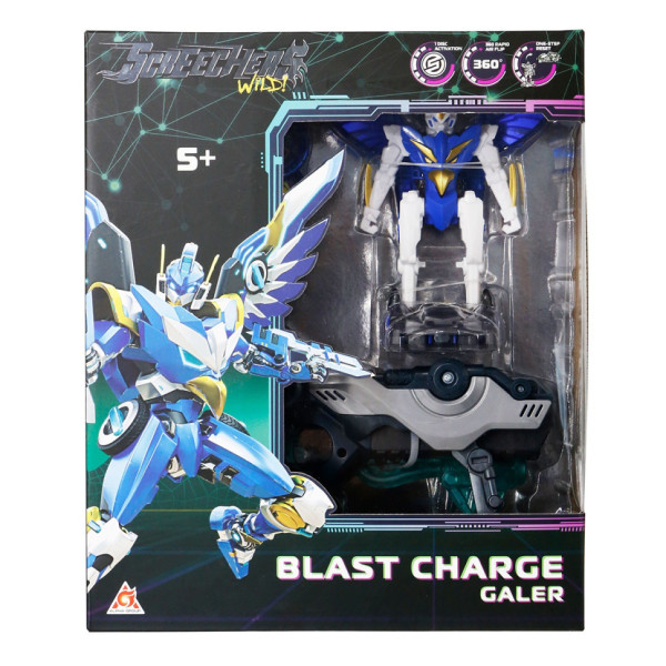 Дитячий ігровий набір S5 L1 ГАЛЕР Screechers Wild! EU686111 запускач-бластер, машинка-трансформер (EU686111)