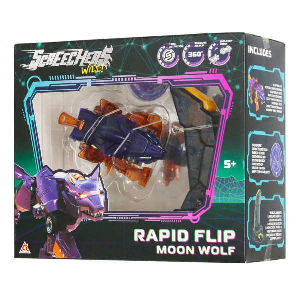 Ігровий набір "S5 L0.5 Мун Волф" Screechers Wild! EU686103B запускач, машинка-трансформер (EU686103B)