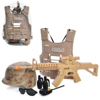 Дитячий набір зі зброєю "Combat" SW-207 жилет, каска, окуляри, рація (SW-207)
