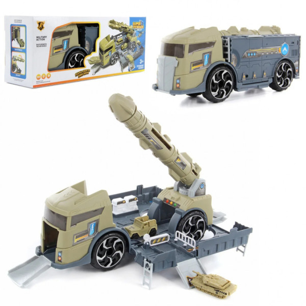 Ігровий набір "Трейлер-Військова база" P910-A з балістичною ракетою