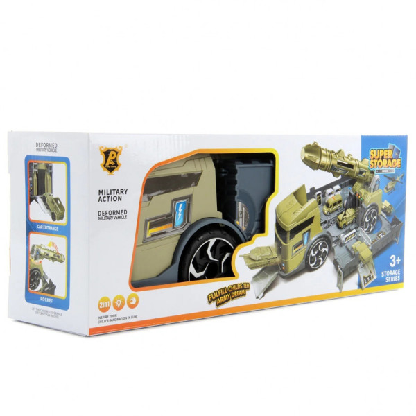 Ігровий набір "Трейлер-Військова база" P910-A з балістичною ракетою