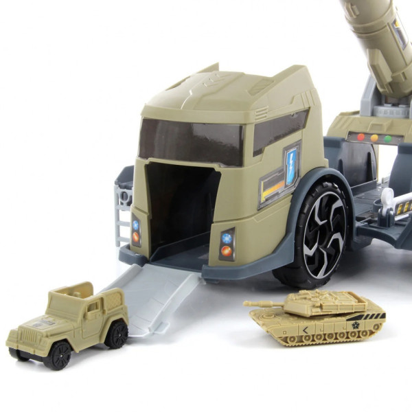 Ігровий набір "Трейлер-Військова база" P910-A з балістичною ракетою