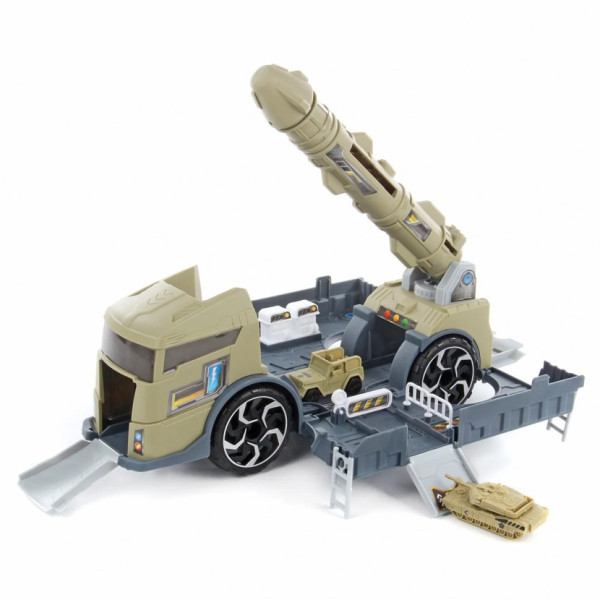 Ігровий набір "Трейлер-Військова база" P910-A з балістичною ракетою