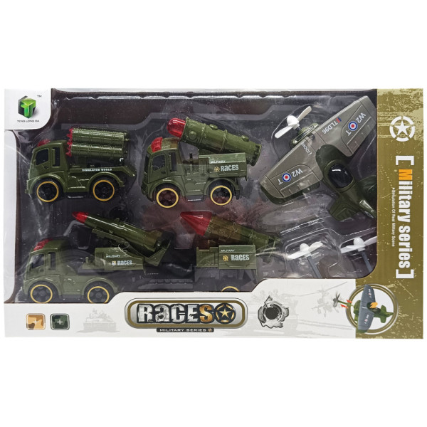 Набір військового транспорту 2625A-4, 3 машинки, 1 літак