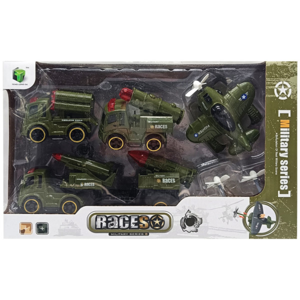 Набір військового транспорту 2625A-4, 3 машинки, 1 літак