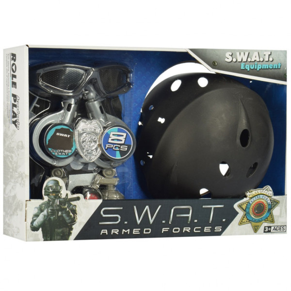 Ігровий набір поліцейського 33650-33770 каска, окуляри, наручники, граната
