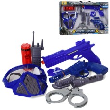 Игровой набор полицейского 111A-2, маска, фонарик, наручники, пистолет