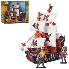 Ігровий набір Піратський корабель 17605A, фігурки 2 шт, корабель 29 см
