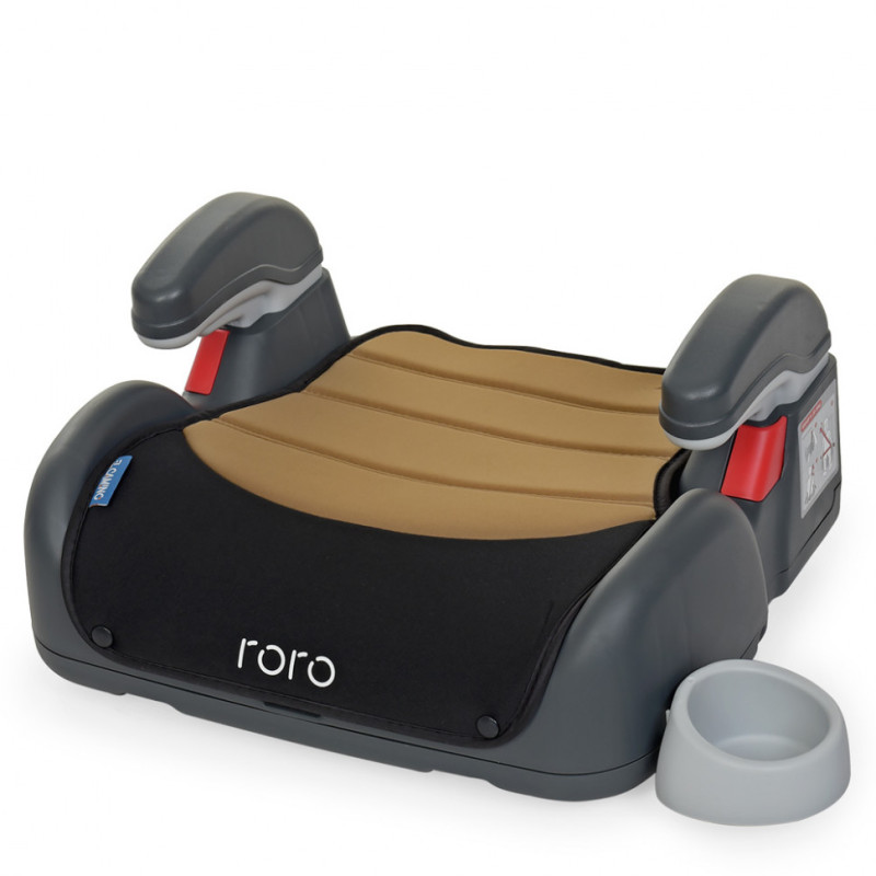 Бустер. Дитяче автокрісло ME 1 044 (Beige-Black) RORO з підлокітником