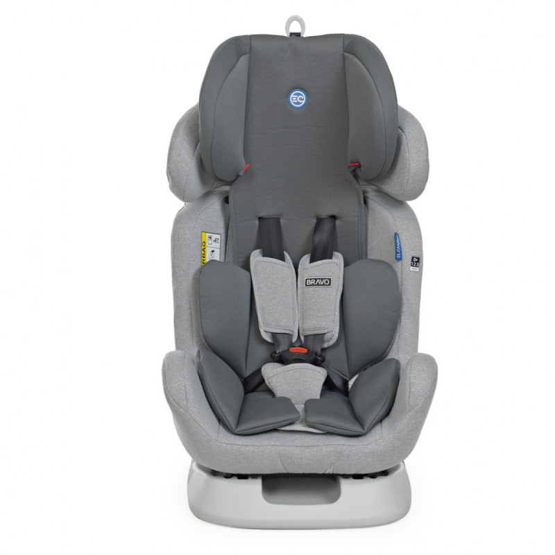 Дитяче автокрісло ME 1042 BRAVO Light Gray світло сірий