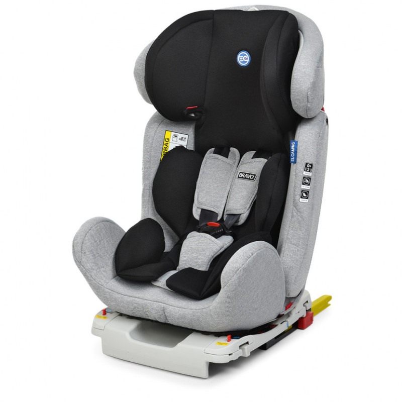 Дитяче автокрісло ME 1041 (Gray Black) BRAVO ISOFIX, сіро-чорний