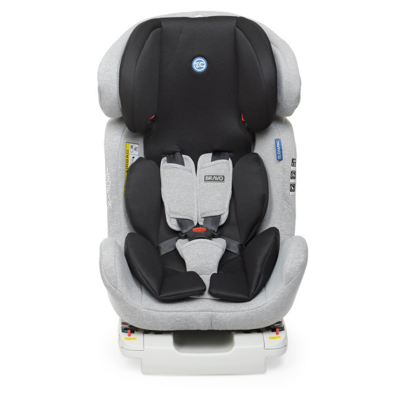 Дитяче автокрісло ME 1041 (Gray Black) BRAVO ISOFIX, сіро-чорний