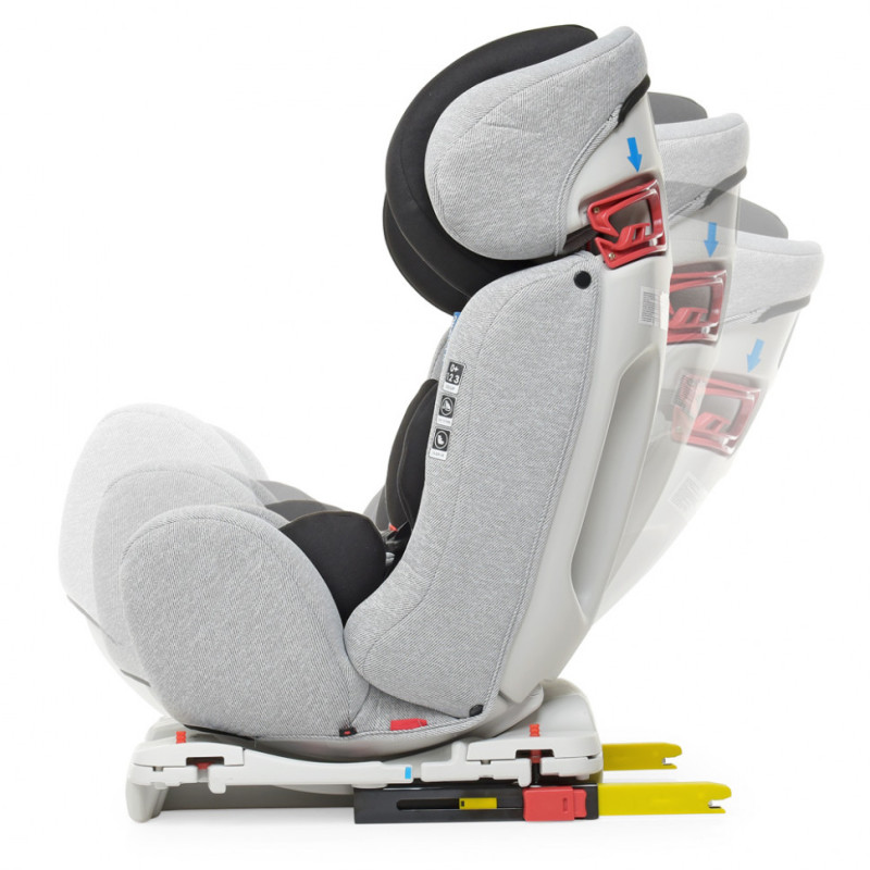 Дитяче автокрісло ME 1041 (Gray Black) BRAVO ISOFIX, сіро-чорний