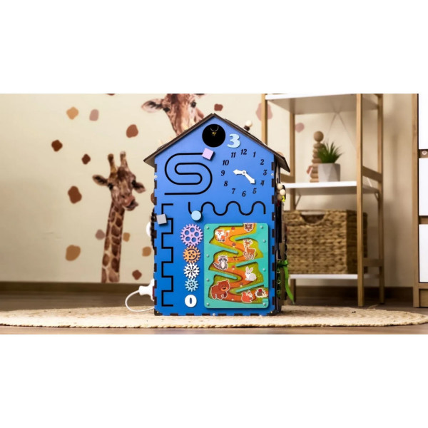 Развивающая игрушка Бизикуб "Дом" TG200222 голубой, 55х30х30 см(TG200222)