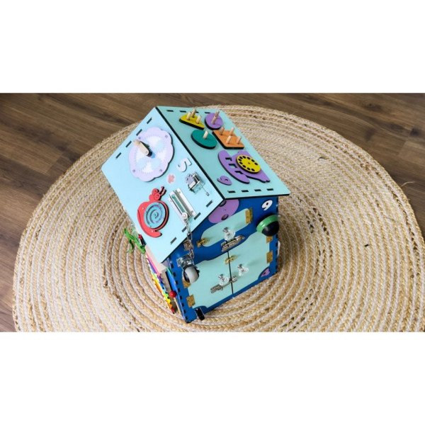 Развивающая игрушка Бизикуб "Дом" TG200222 голубой, 55х30х30 см(TG200222)