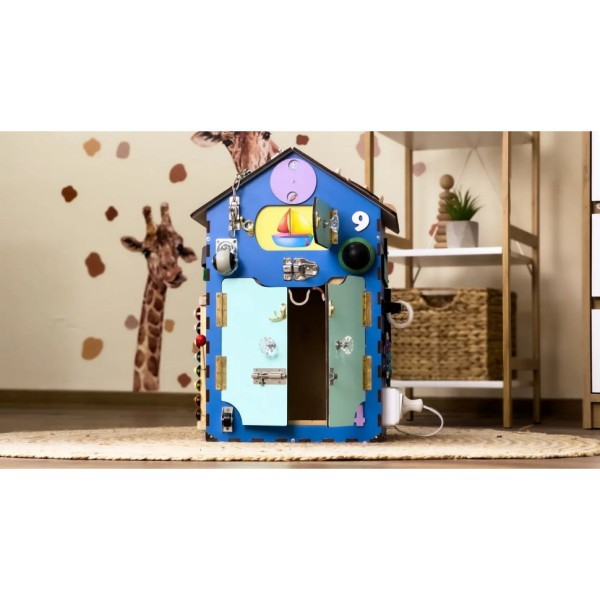 Развивающая игрушка Бизикуб "Дом" TG200222 голубой, 55х30х30 см(TG200222)