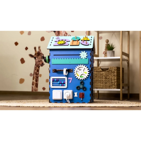 Развивающая игрушка Бизикуб "Дом" TG200222 голубой, 55х30х30 см(TG200222)