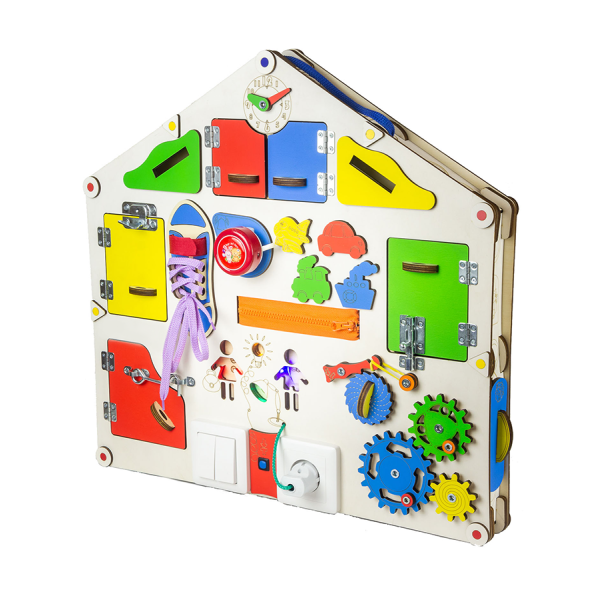 Детская развивающая доска дом D004  с подсветкой