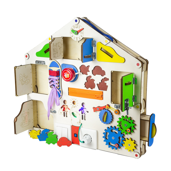Детская развивающая доска дом D004  с подсветкой