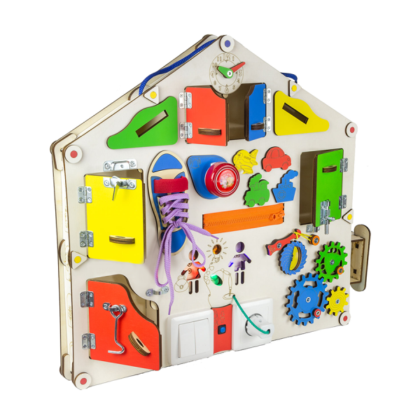 Детская развивающая доска дом D004  с подсветкой